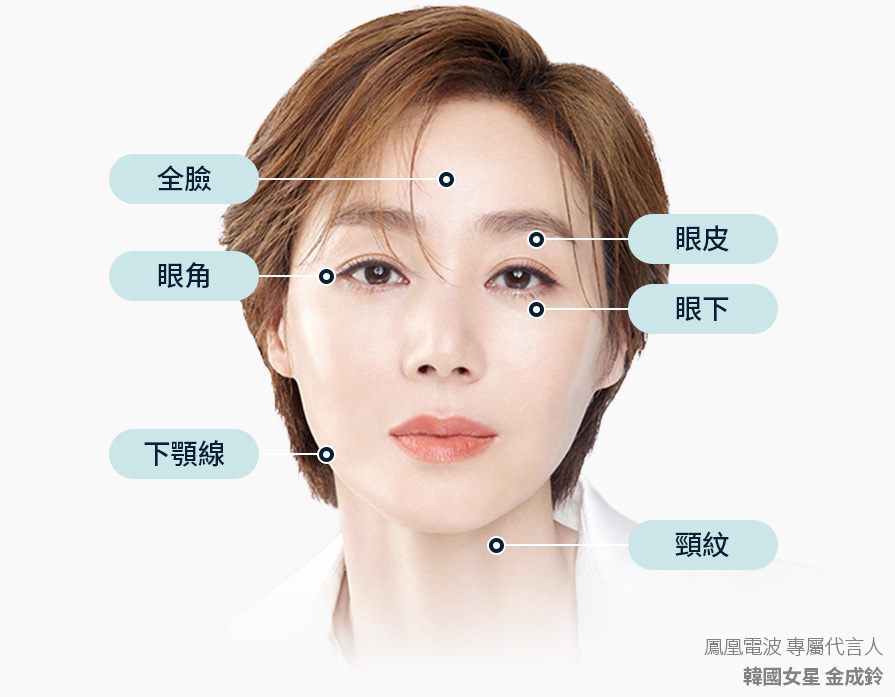 써마지 FLX 전용팁 시술부위 얼굴전체 눈가 턱선 눈꺼풀 눈밑 목주름